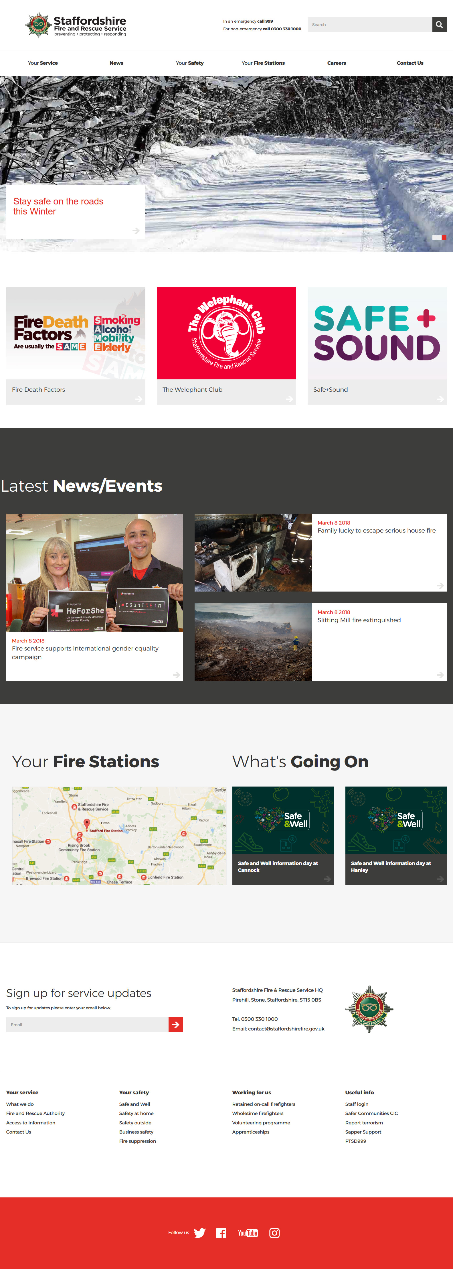 Staffordshire Fire and Rescue website